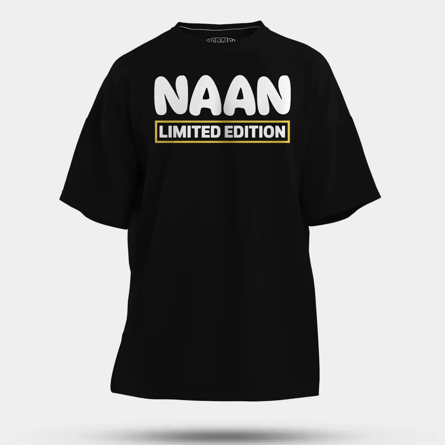 Naan Limited Edition Men/Unisex Oversized T-Shirt in Black Color