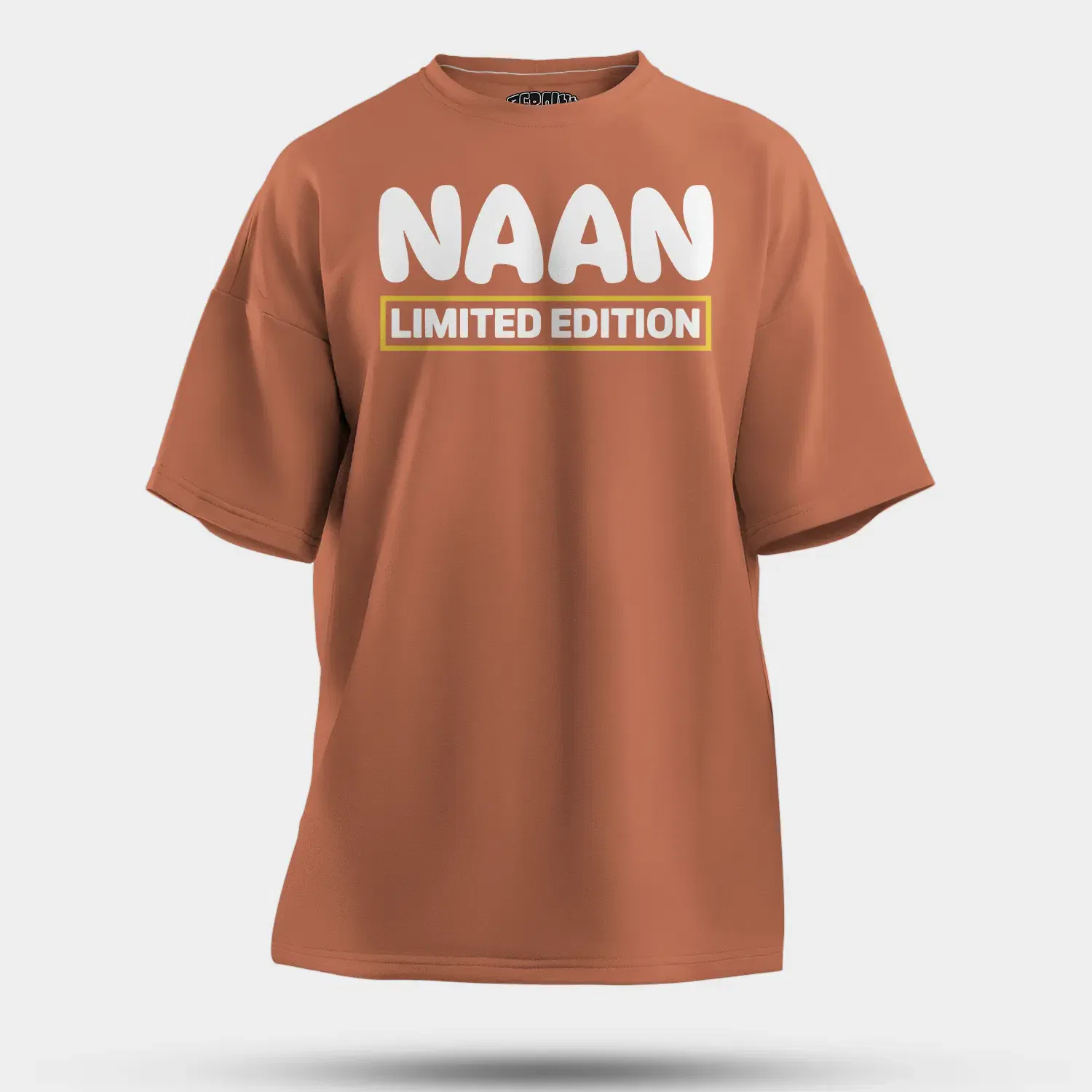 Naan Limited Edition Men/Unisex Oversized T-Shirt in Coral Color