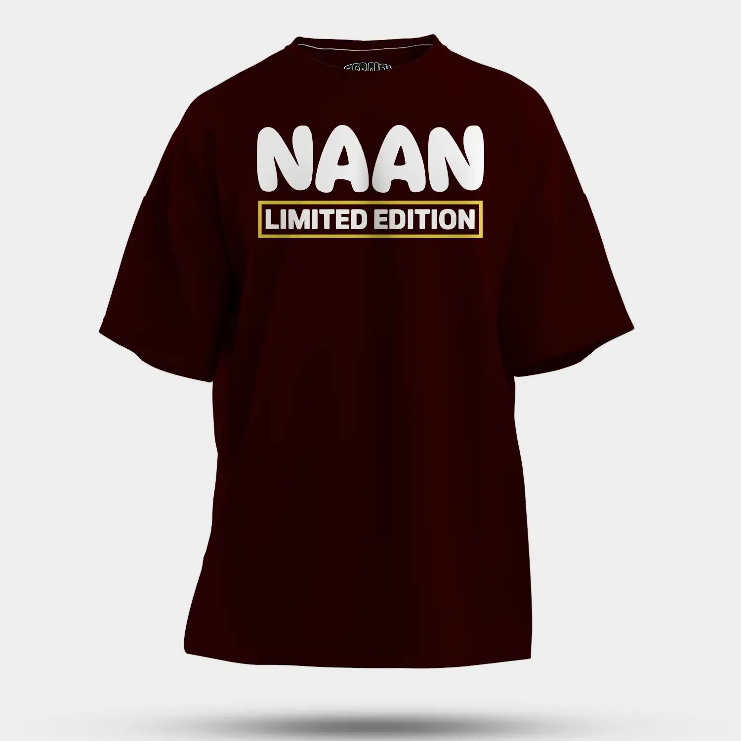 Naan Limited Edition Men/Unisex Oversized T-Shirt in Maroon Color
