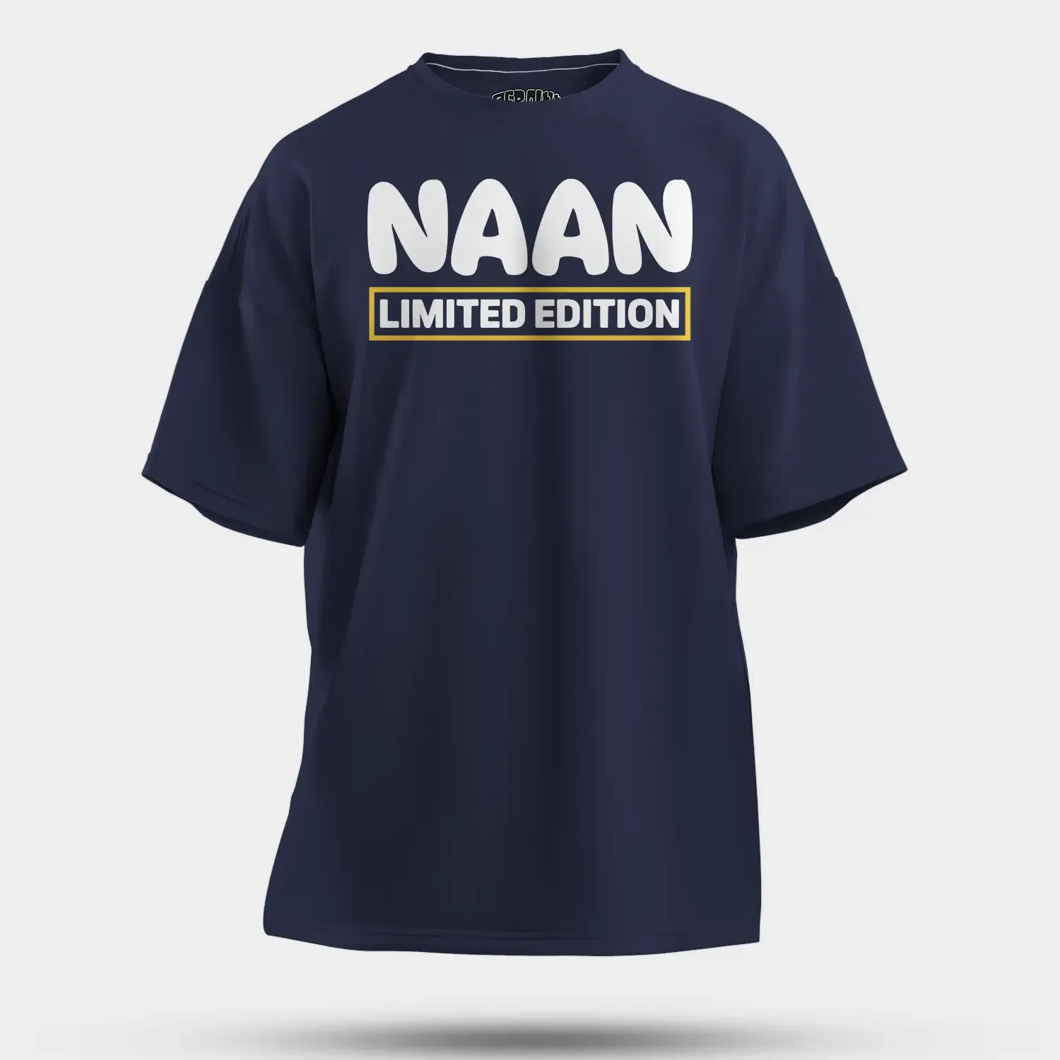 Naan Limited Edition Men/Unisex Oversized T-Shirt in Navy Blue Color