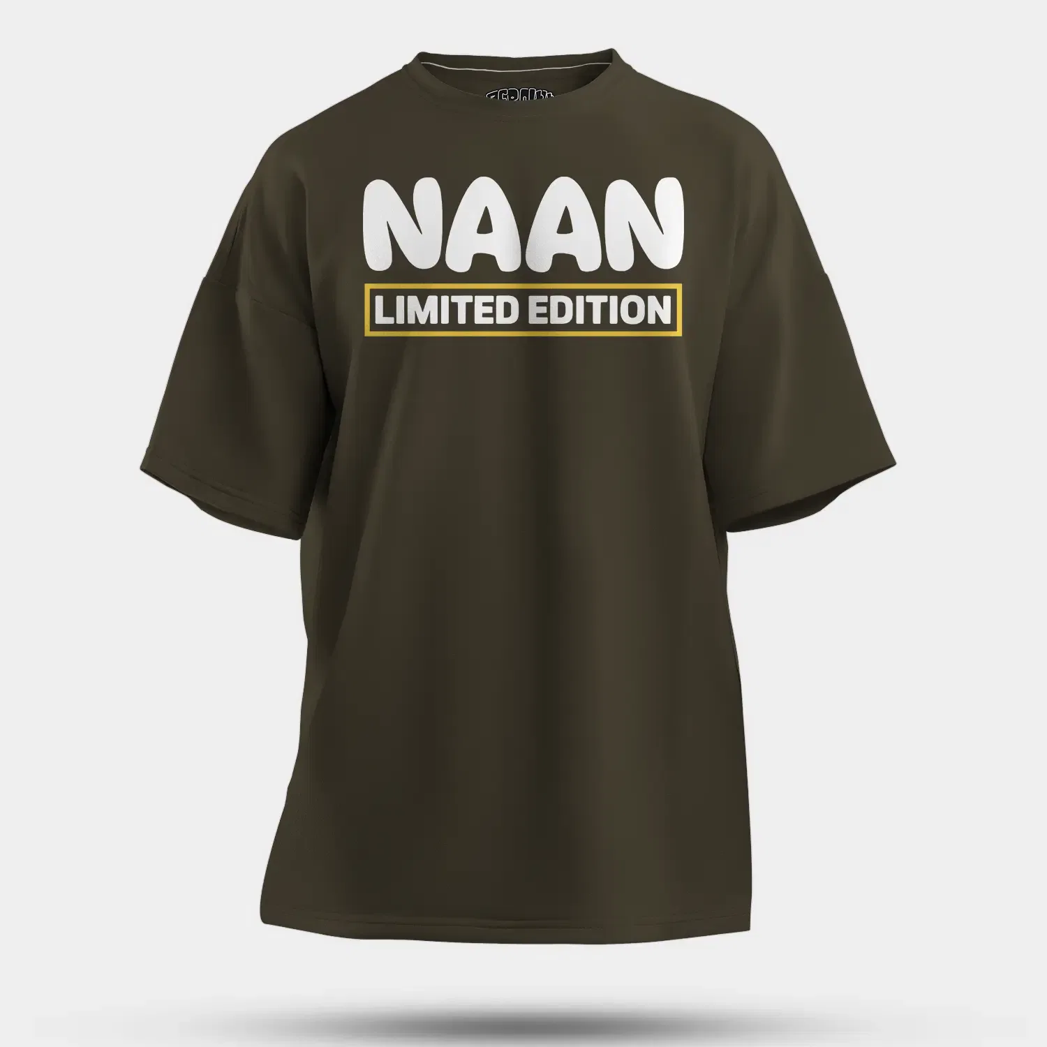 Naan Limited Edition Men/Unisex Oversized T-Shirt in Olive Green Color