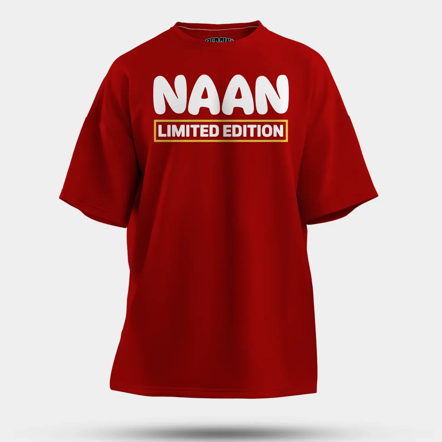 Naan Limited Edition Men/Unisex Oversized T-Shirt in Red Color