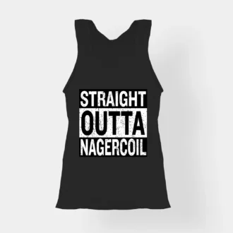 Straight Outta Nagercoil Women's Tank Top in Black Color