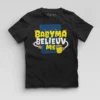 Babyma Belieuv Me Boys Round Neck T-Shirt in Black Color
