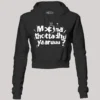 Moona Thotadhu Yaaru Women's Crop Hoodies in Black Color