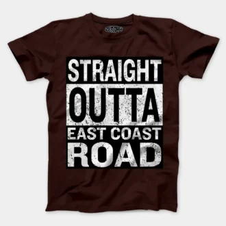 Straight Outta Ecr Men/Unisex T-Shirt in Coffee Brown Color