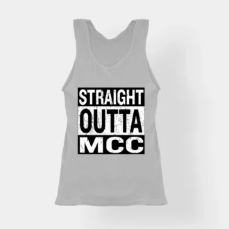 Straight Outta Mcc Women's Tank Top in Grey Melange Color