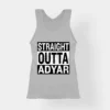 Straight Outta Adyar Women's Tank Top in Grey Melange Color
