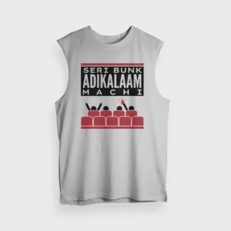 Seri Bunk Adikalaam Machi Men/Unisex Tank Top in Grey Melange Color