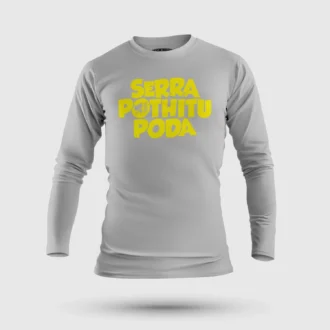 Serra Pothitu Poda Men/Unisex Long Sleeve T-Shirt in Grey Melange Color