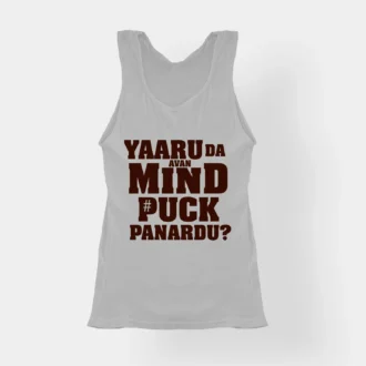 Total Damage Men/Unisex Tank Top in Grey Melange Color