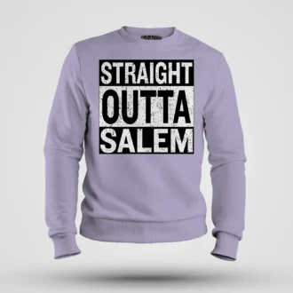 Straight Outta Salem Men/Unisex Sweatshirt in Lavender Color