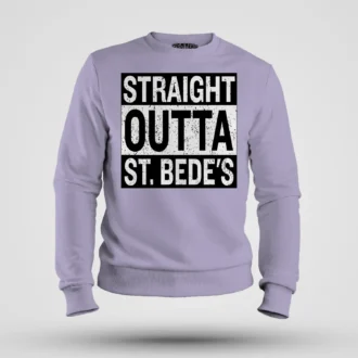 Straight Outta St. Bedes Men/Unisex Sweatshirt in Lavender Color