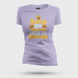 Naanga Adi Vaangada Area Ve Kedayadu Women's T-Shirt in Lavender Color