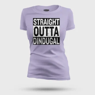 Straight Outta Dindugal Women's T-Shirt in Lavender Color