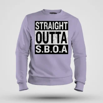 Straight Outta Sboa Men/Unisex Sweatshirt in Lavender Color