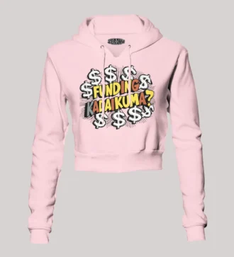 Funding Kadaikuma Women's Crop Hoodies in Light Baby Pink Color