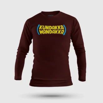 Kundakka Mandakka Men/Unisex Long Sleeve T-Shirt in Maroon Color