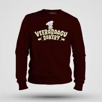 Veerabaagu Bakery Men/Unisex Sweatshirt in Maroon Color