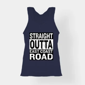 Straight Outta Ecr Women's Tank Top in Navy Blue Color