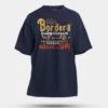 Intha Border Uh Thaandi Neeyum Vara Kudadhu, Naanum Varamatten Men/Unisex Oversized T-Shirt in Navy Blue Color