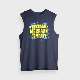 Kekraan Mekraan Company Men/Unisex Tank Top in Navy Blue Color