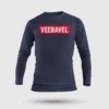 Veeravel Men/Unisex Long Sleeve T-Shirt in Navy Blue Color