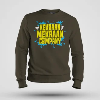 Kekraan Mekraan Company Men/Unisex Sweatshirt in Olive Green Color