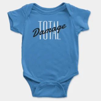 Total Damage Onesie/Romper in Orchid Blue Color