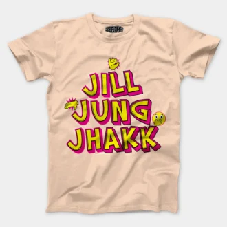 Jill Jung Jhakk Men/Unisex T-Shirt in Peach Color