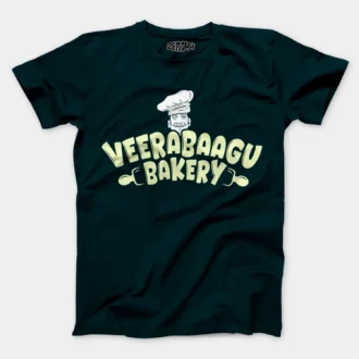 Veerabaagu Bakery Men/Unisex T-Shirt in Petrol Blue Color