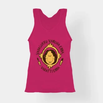 Vayasuku Vantha Enna Varati Enna Women's Tank Top in Pink Color