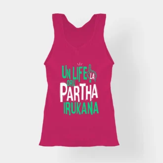 Un Life La Oru Partha Irukana Women's Tank Top in Pink Color