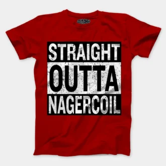 Straight Outta Nagercoil Men/Unisex T-Shirt in Red Color