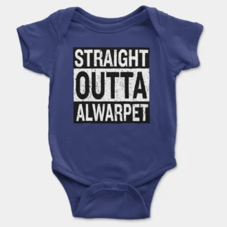 Straight Outta Alwarpet Onesie/Romper in Royal Blue Color