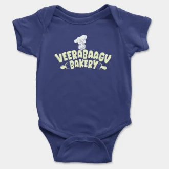 Veerabaagu Bakery Onesie/Romper in Royal Blue Color