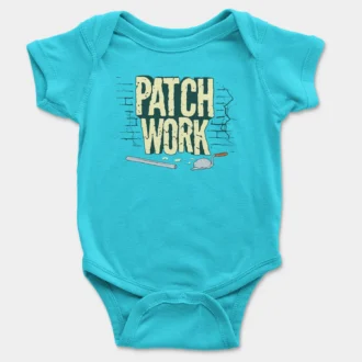 Patch Work Onesie/Romper in SkyBlue Color