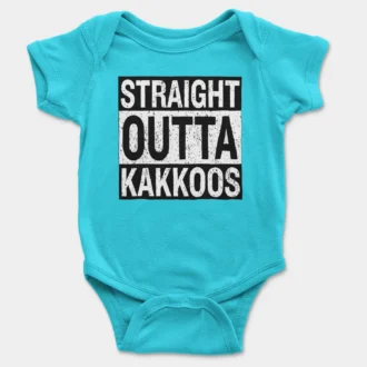 Straight Outta Kakkoos Onesie/Romper in SkyBlue Color