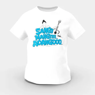 Sangi Mangiiiii….. Adangoooo Girls Round Neck T-Shirt in White Color