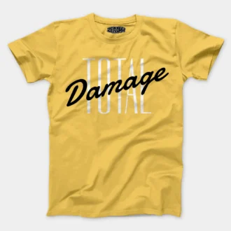 Total Damage Men/Unisex T-Shirt in Yellow Color