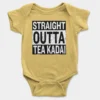 Straight Outta Tea Kadai Onesie/Romper in Yellow Color
