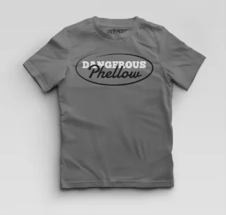 Dangerous Phellow Boys Round Neck T-Shirt in Charcoal Melange Color