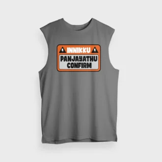 Innikku Panjayathu Confirm Men/Unisex Tank Top in Charcoal Melange Color