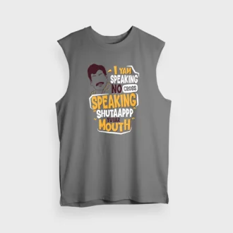 I Yam Speaking No Cross Speaking Men/Unisex Tank Top in Charcoal Melange Color