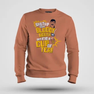 Shut Up Your Bloody Mouth Men/Unisex Sweatshirt in Coral Color