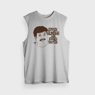 Eppudi Irundha Naan Ippadi Ayiten Men/Unisex Tank Top in Grey Melange Color