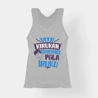 Vita Kirukan Aakiruvanga Pola Iruku Women's Tank Top in Grey Melange Color