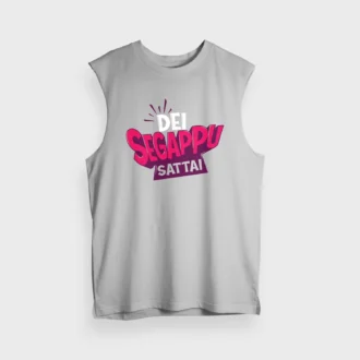 Dei Segappu Sattai Men/Unisex Tank Top in Grey Melange Color