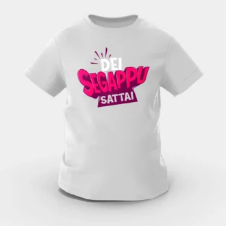Dei Segappu Sattai Girls Round Neck T-Shirt in Grey Melange Color