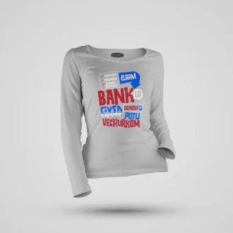 Vekkam Maanam Soodu Soranai Laam Bank La Fixed Deposit La Potu Vechurkom Women's Long Sleeve T-Shirt in Grey Melange Color